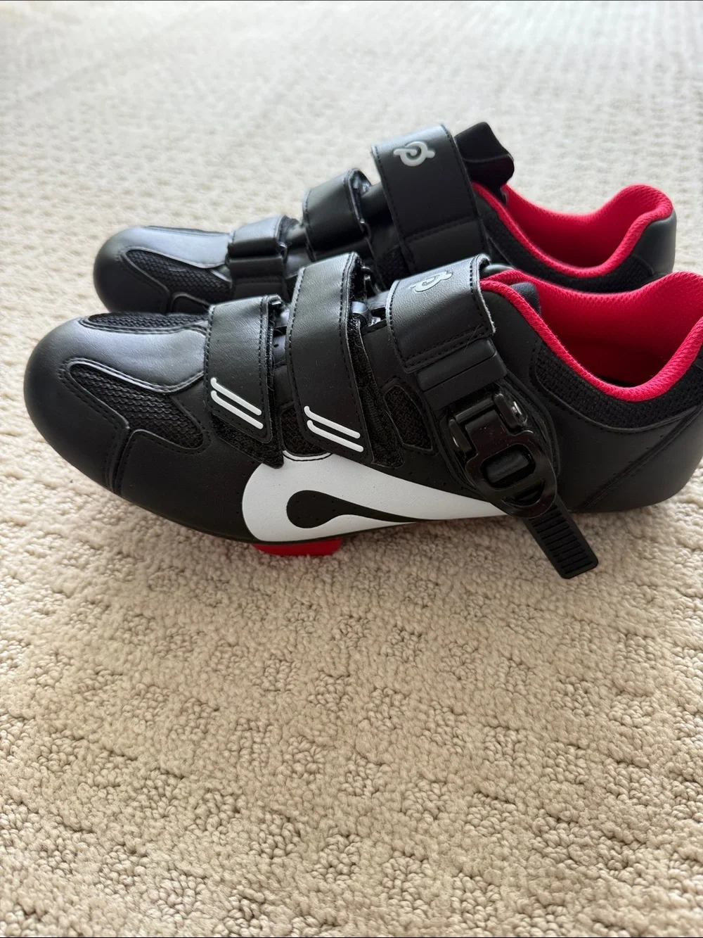 Peloton womens Black & red Velcro Cycling Shoes